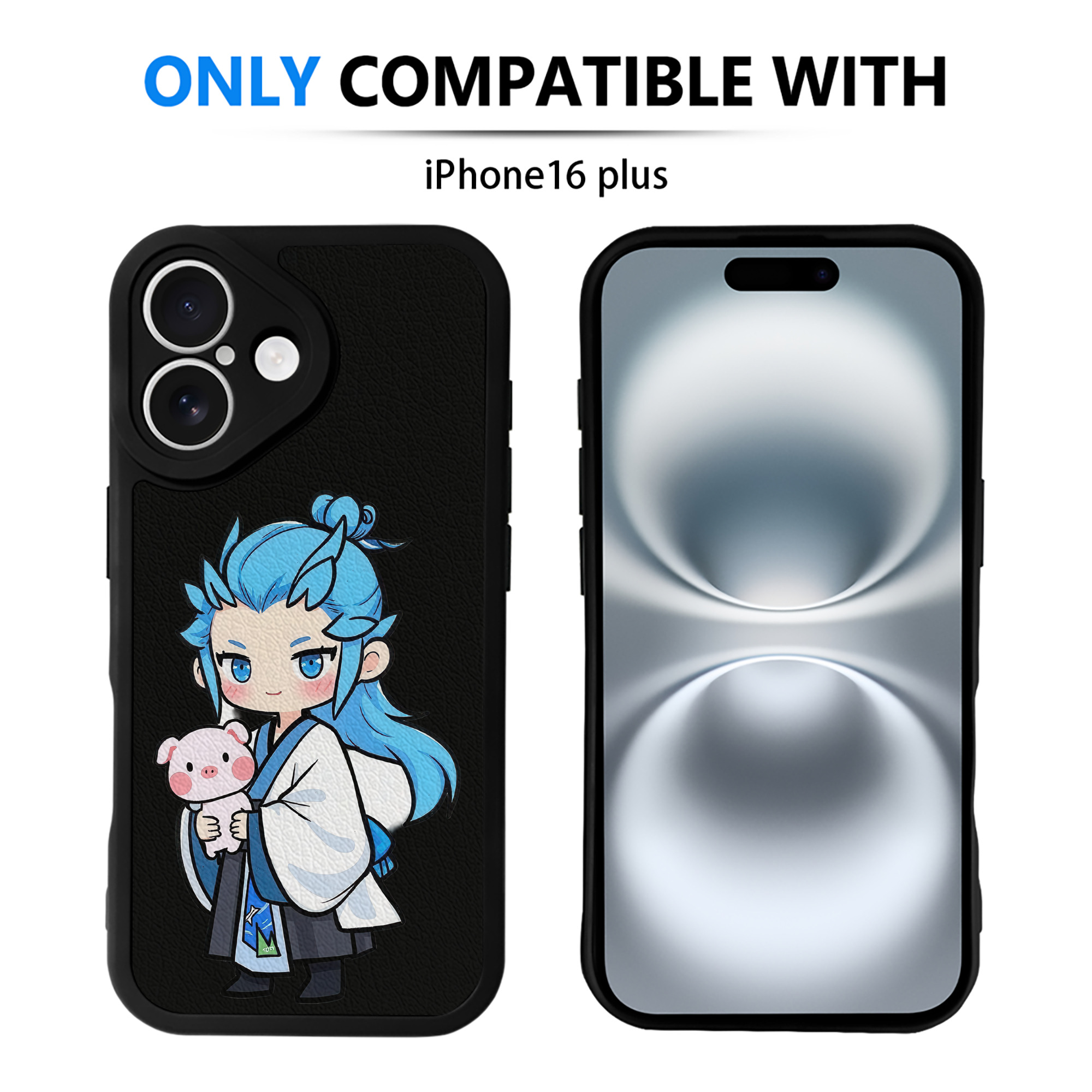 （画像用） Ne Zha 2 ナタ 魔童の大暴れ 【iPhone 16シリーズ対応】シリコンスマホケース（レザー調） 材質：シリコン